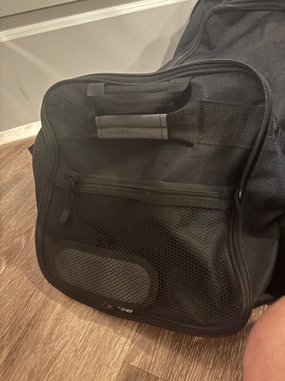 Black Men's Duffel Bag with Wheels - Picture 5 of 11